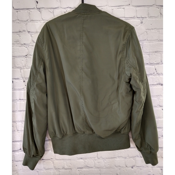ASOS Design MA1 Padded Bomber Jacket Khaki-Green | Men's XS - Picture 5 of 13